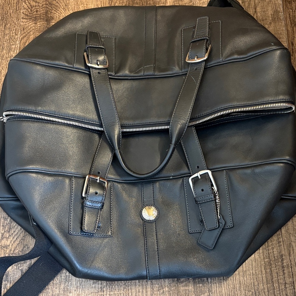 Coach Leather Voyage Cabin Duffel Bag Weekender Travel Carryon RARE - Picture 13 of 16